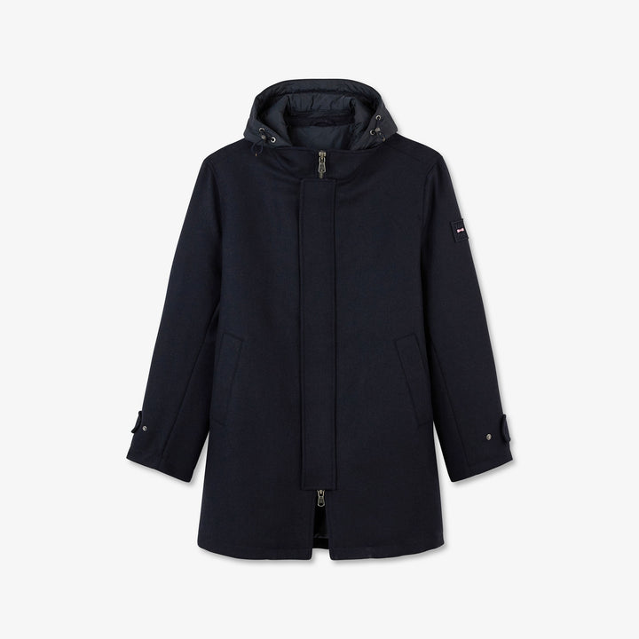 Manteau long bleu marine