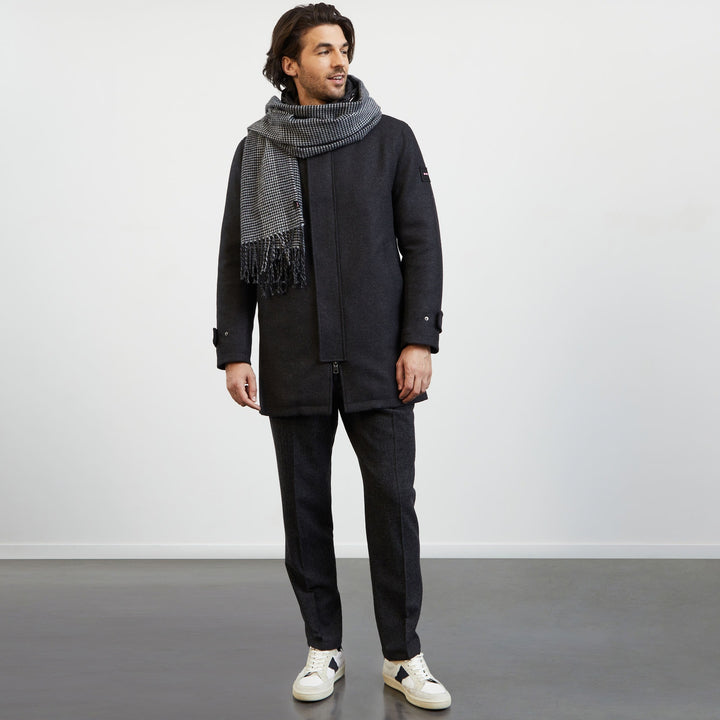 Manteau long gris foncé