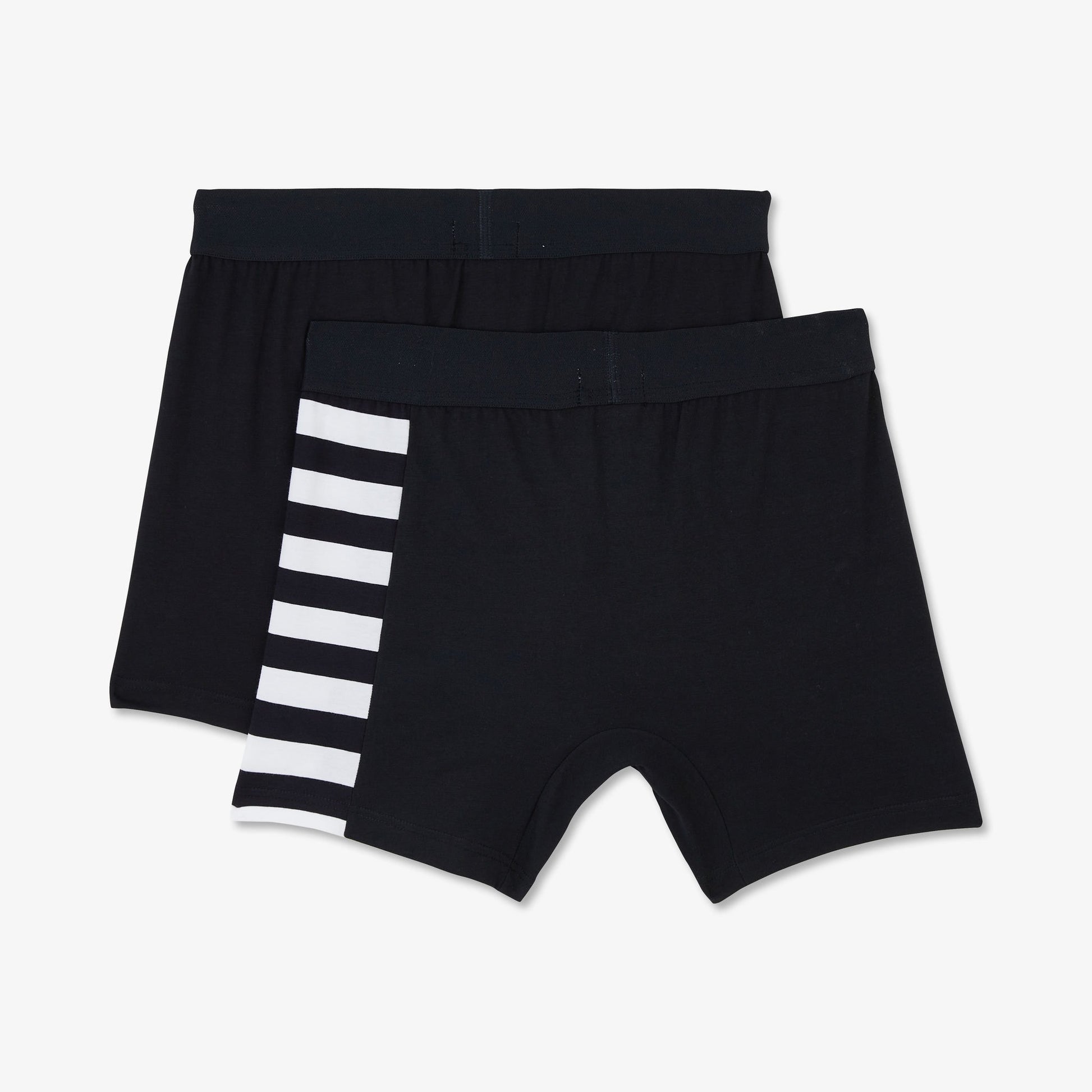 Pack de 2 boxers bleu marine détails rayures et uni