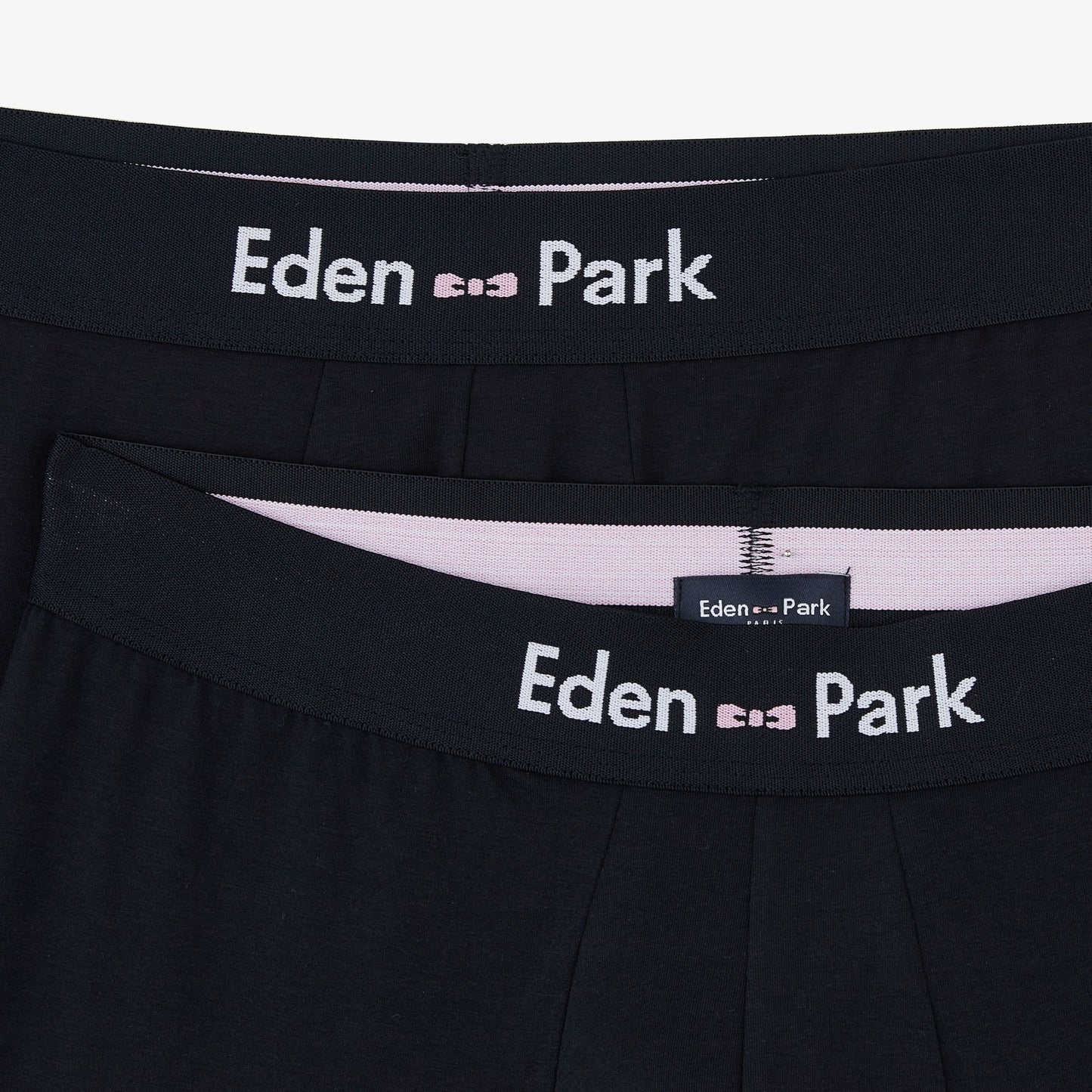 Pack de 2 boxers bleu marine détails rayures et uni