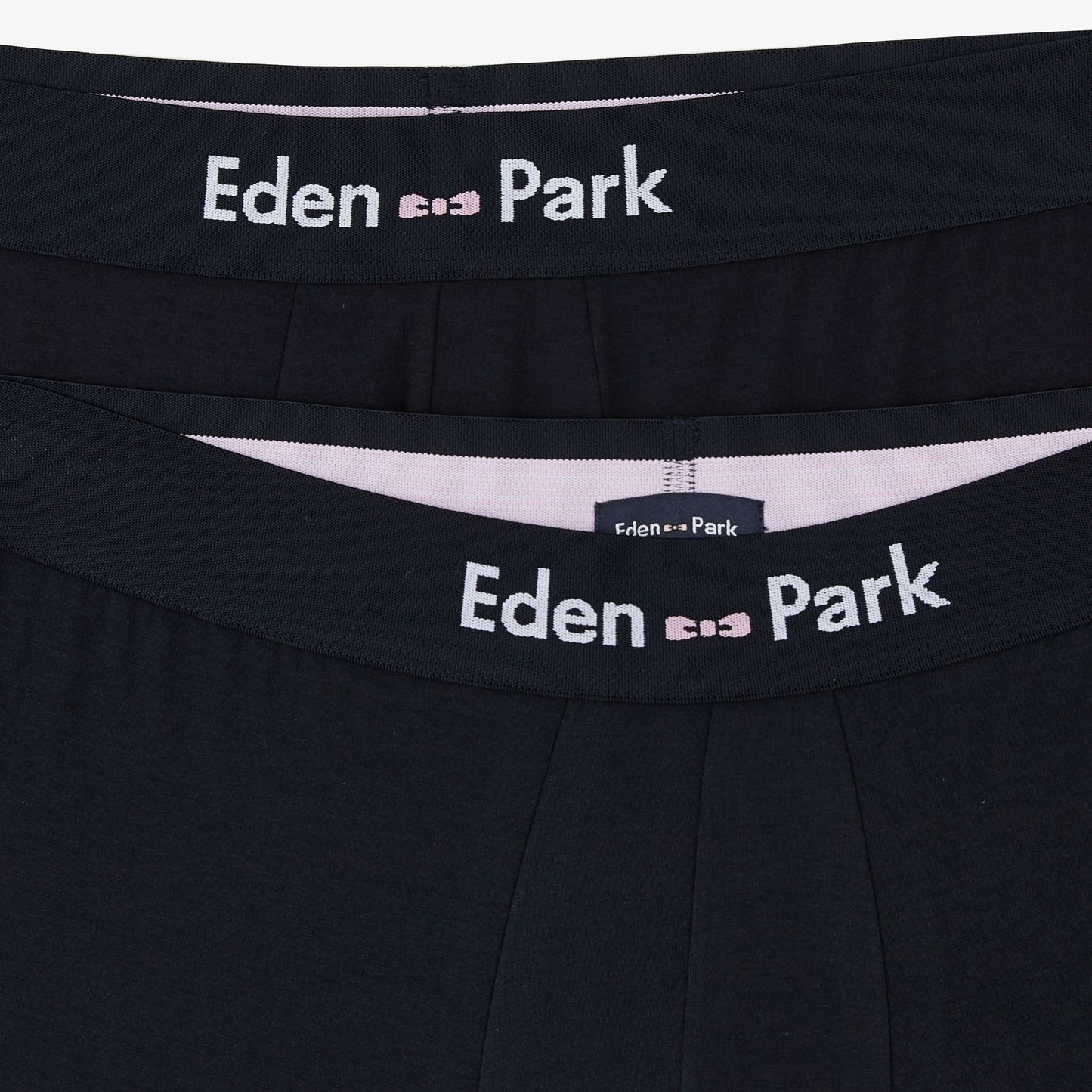 Pack de 2 boxers bleu marine détails rayures et uni