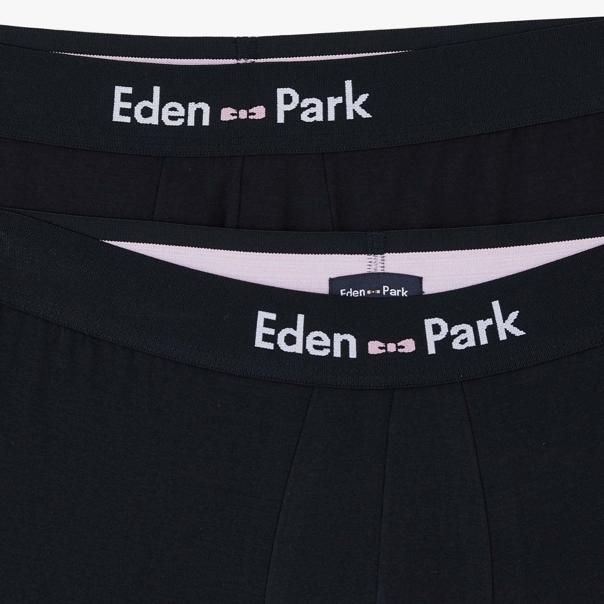 Pack de 2 boxers bleu marine détails rayures et uni