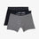 Pack de 2 boxers gris uni et détails noeuds papillon