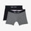 Pack de 2 boxers gris rayé et bleu marine uni