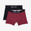 Pack de 2 boxers rouge rayé et bleu marine uni