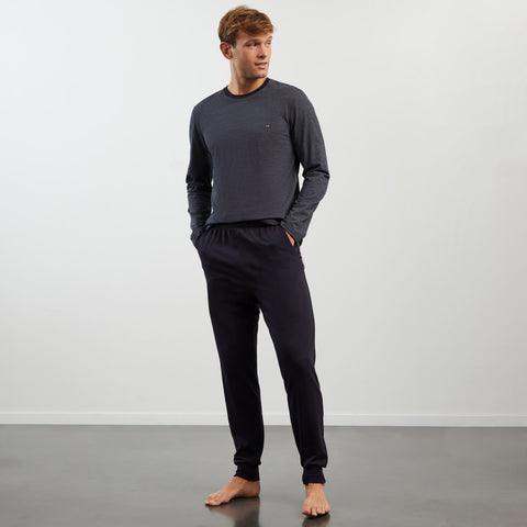 Pyjama long bleu marine - Image 1