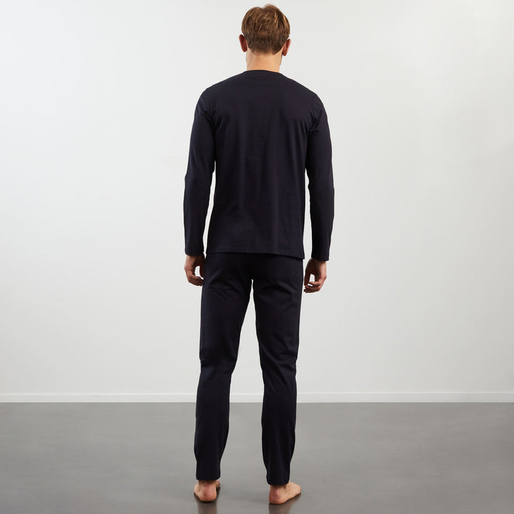 Pyjama long bleu marine imprimé Eden Park