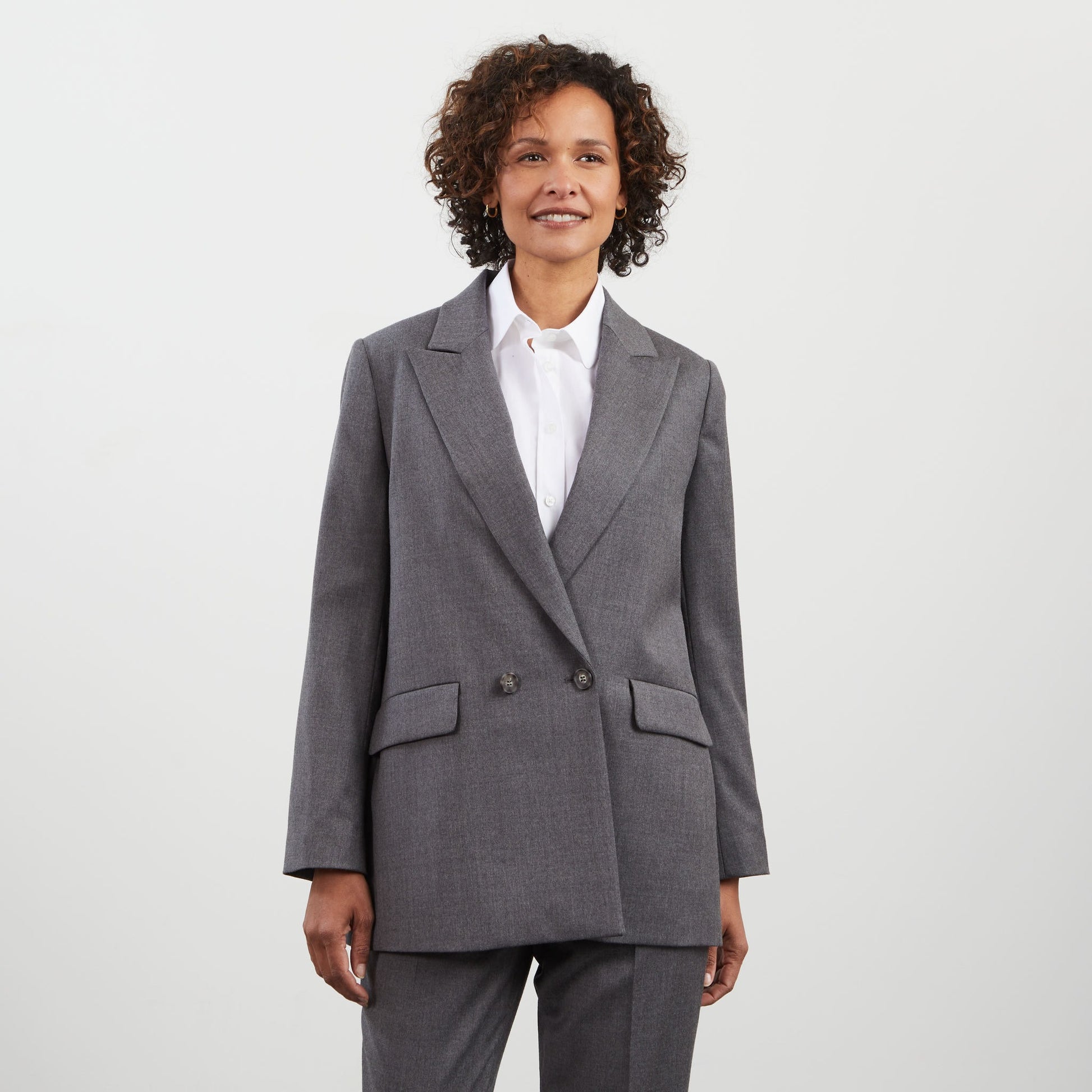 Blazer gris col tailleur