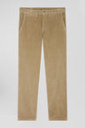 Pantalon chino en coton velours stretch chanvre coupe Regular