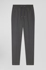 Modern grey elastic waist trousers