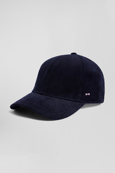 Navy blue corduroy cap - Image 1