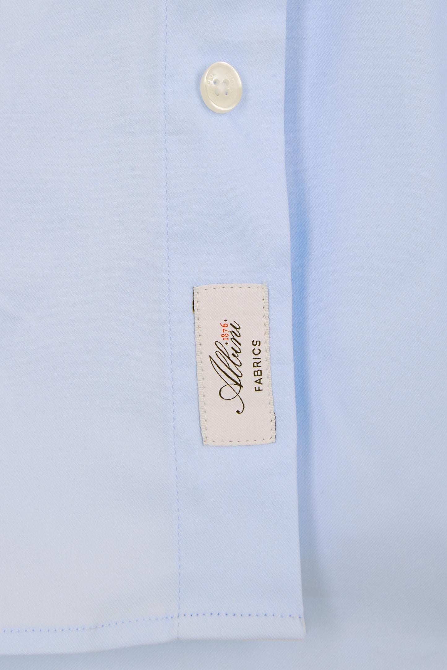 Chemise unie ciel en coton stretch mélangé coupe Regular