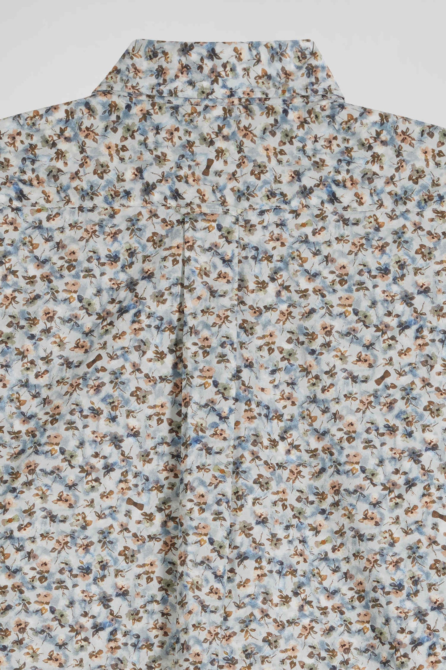 Green microprint cotton shirt Regular fit