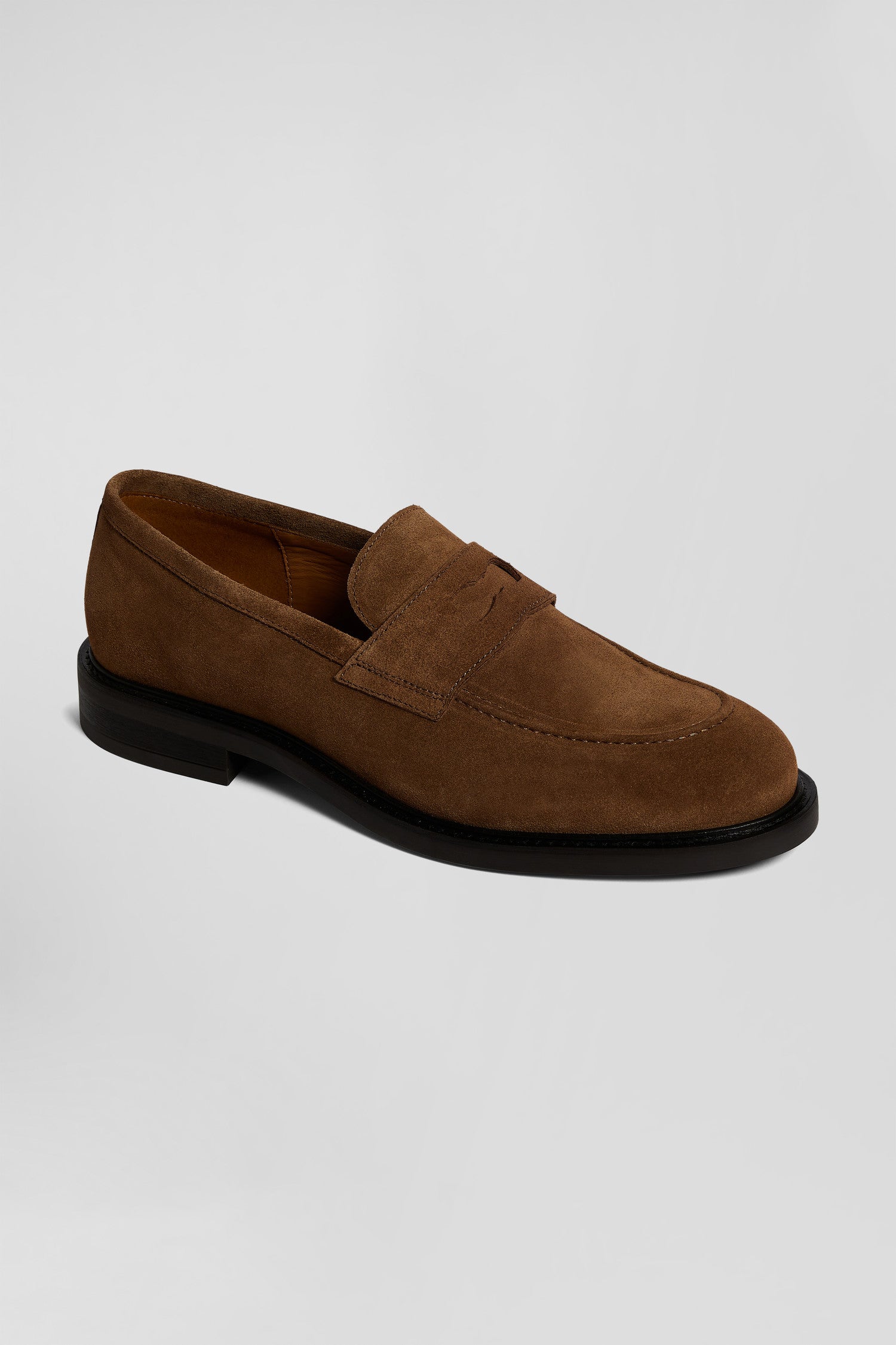 Brown suede leather loafers Eden Park