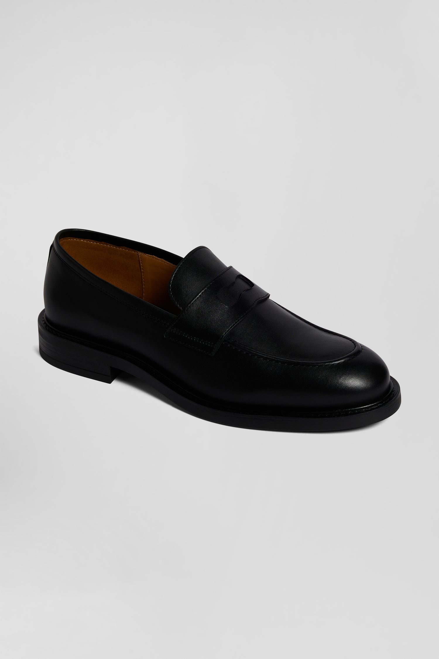 Black leather loafers Eden Park