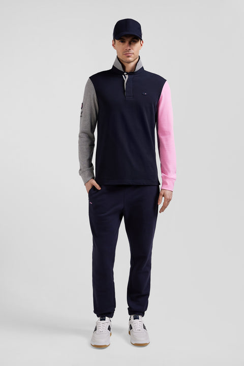 Regular tricolor XV de France long-sleeved cotton rugby shirt - Image 1