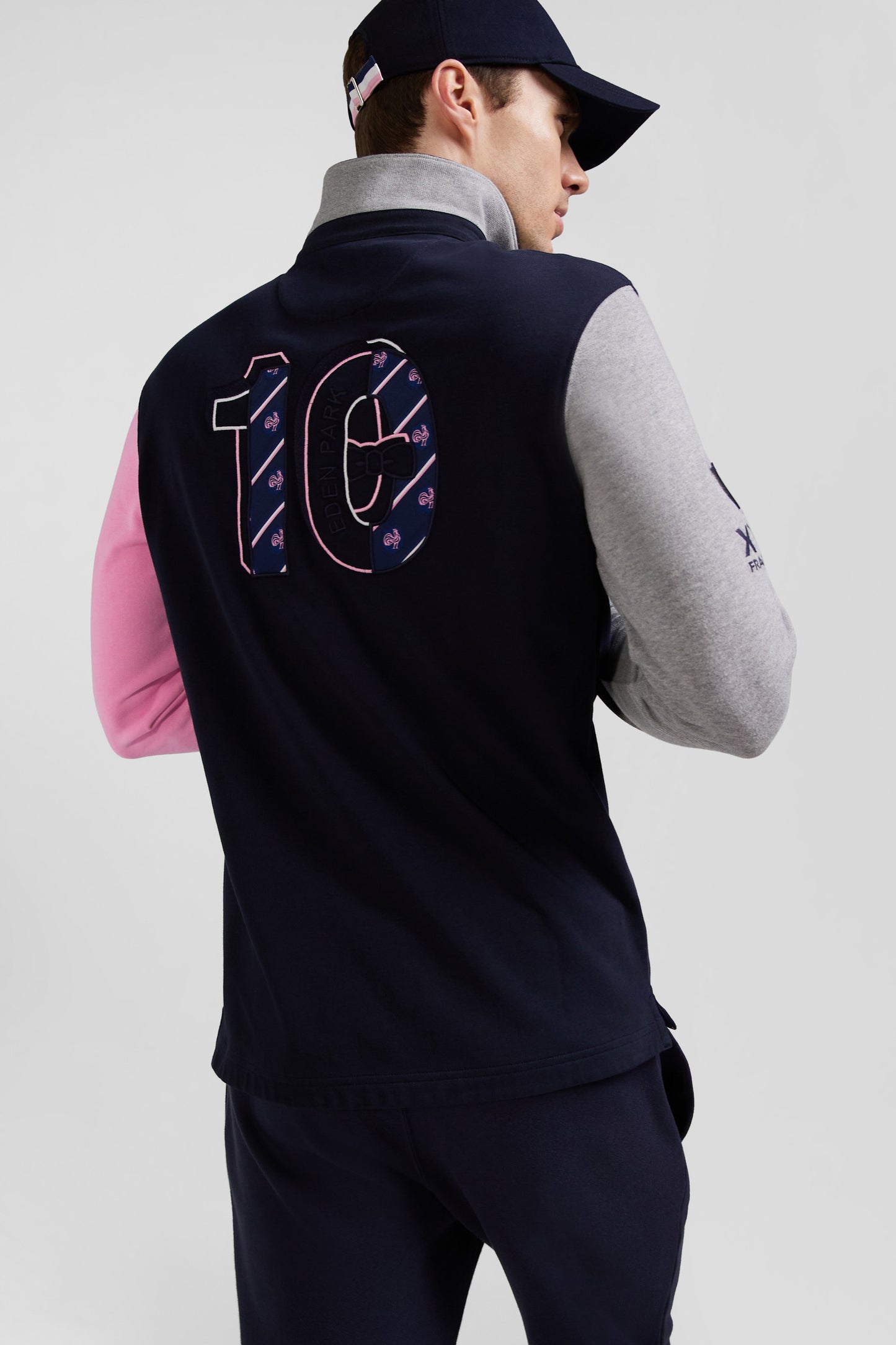 Maillot manches longues XV de France en coton tricolore coupe Regular