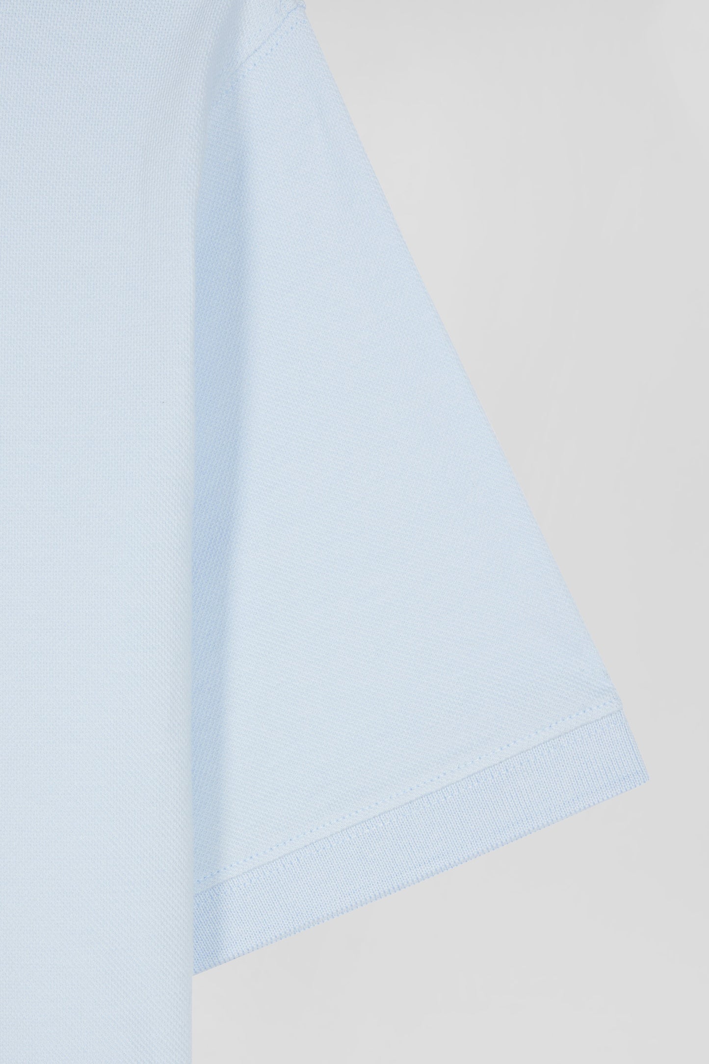 Polo manches courtes en coton stretch ciel coupe Slim