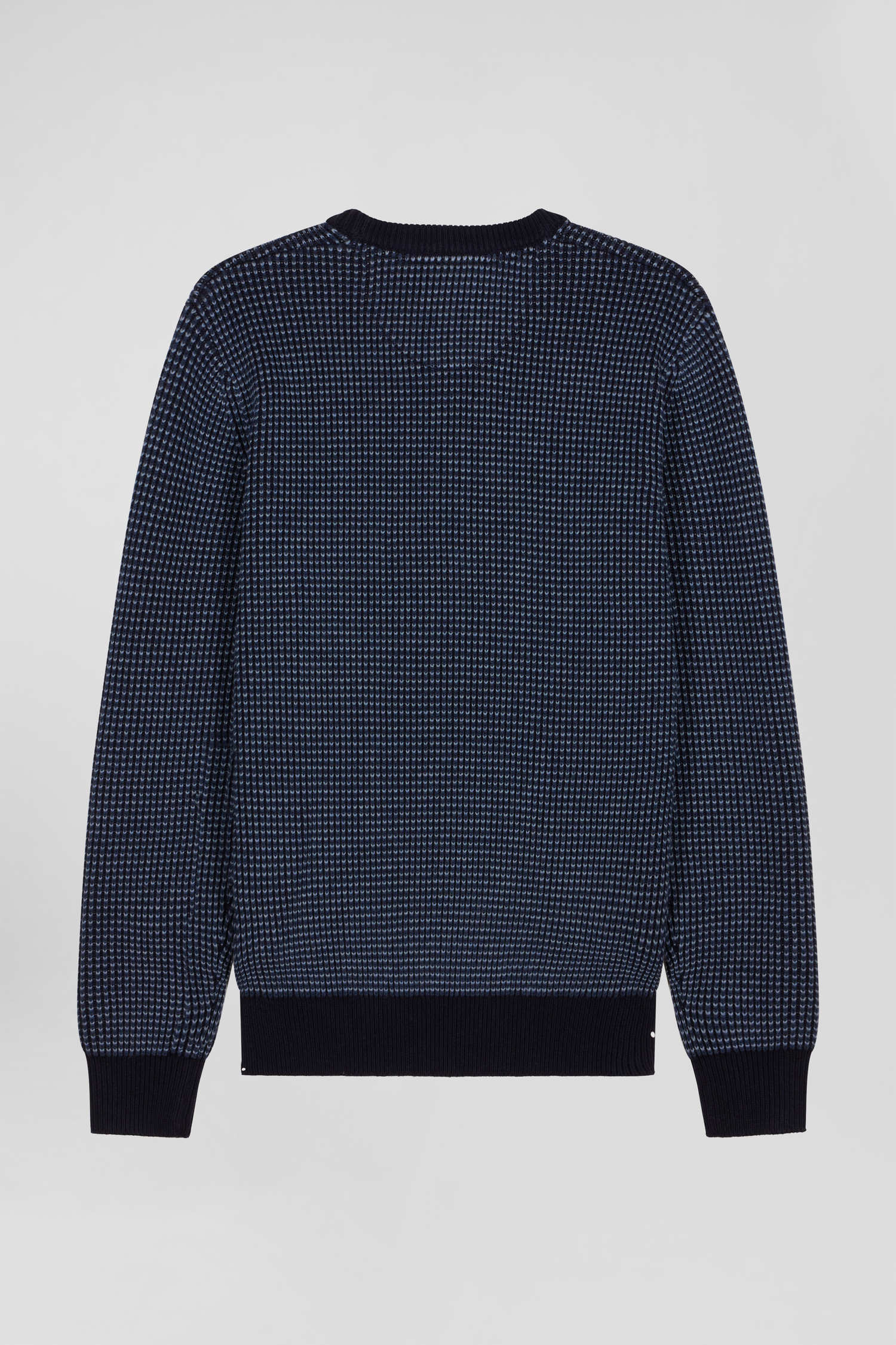Regular navy wool and cotton crew neck jumper Eden Park