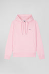Sweatshirt à capuche en molleton coton rose coupe Regular