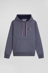 Sweatshirt à capuche en coton gris coupe Relaxed