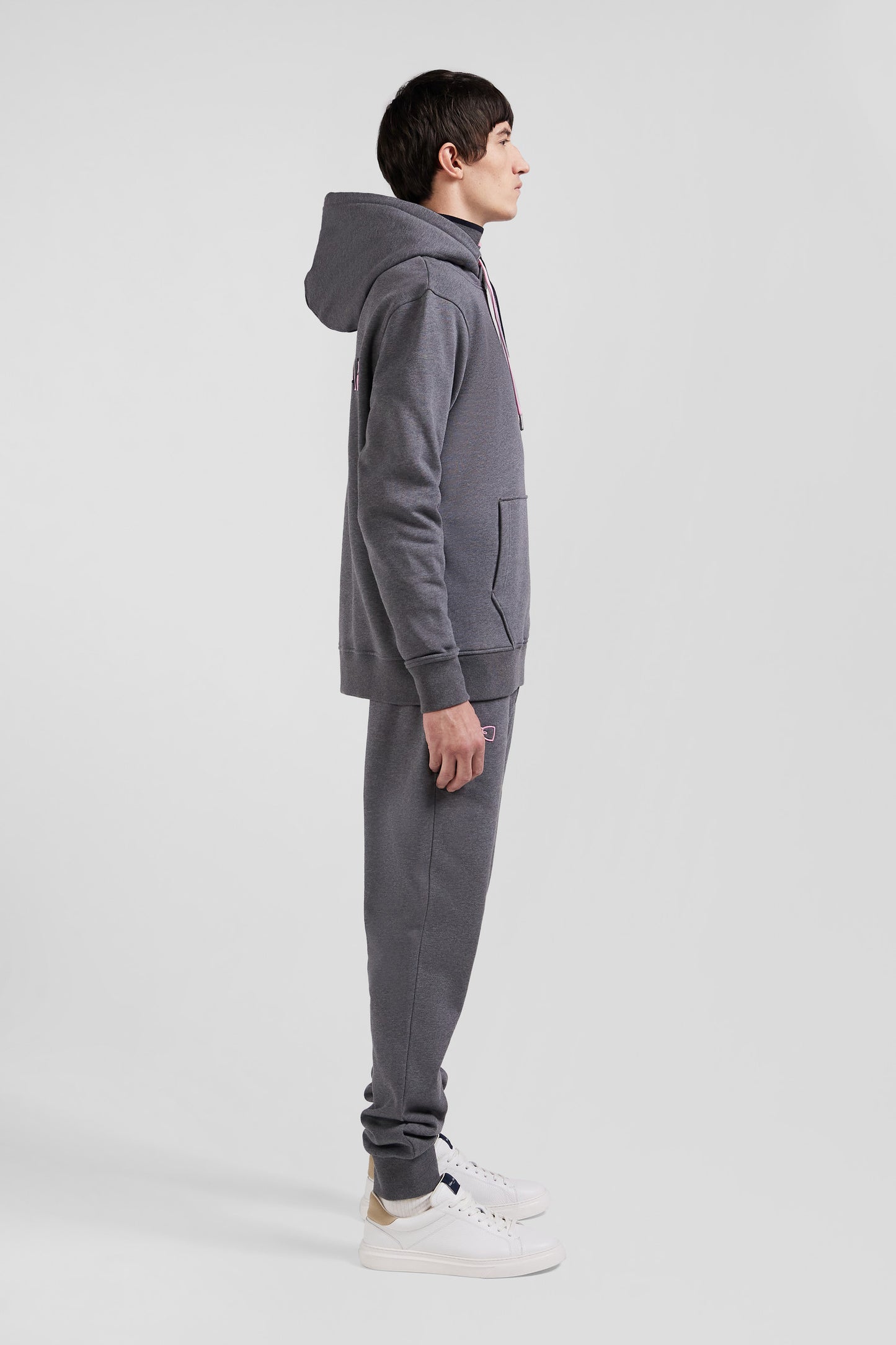 Relaxed grey cotton hoodie – Eden Park Relaxed grey cotton hoodie – Eden Park