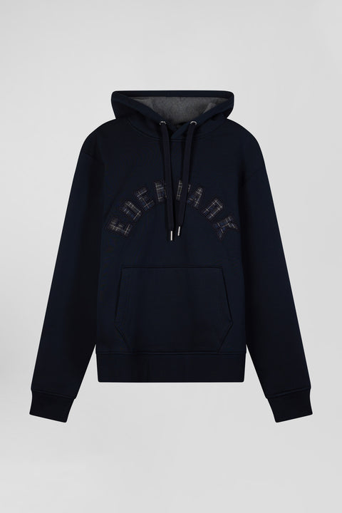 Sweatshirt à capuche en coton mélangé bleu marine coupe Relaxed - Image 2