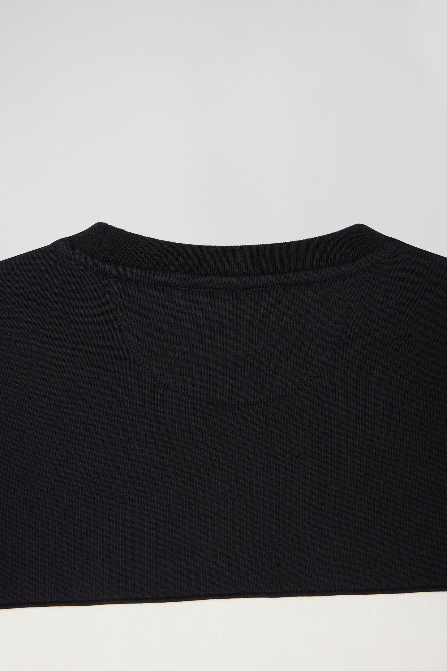 Sweatshirt col rond en coton noir coupe Relaxed