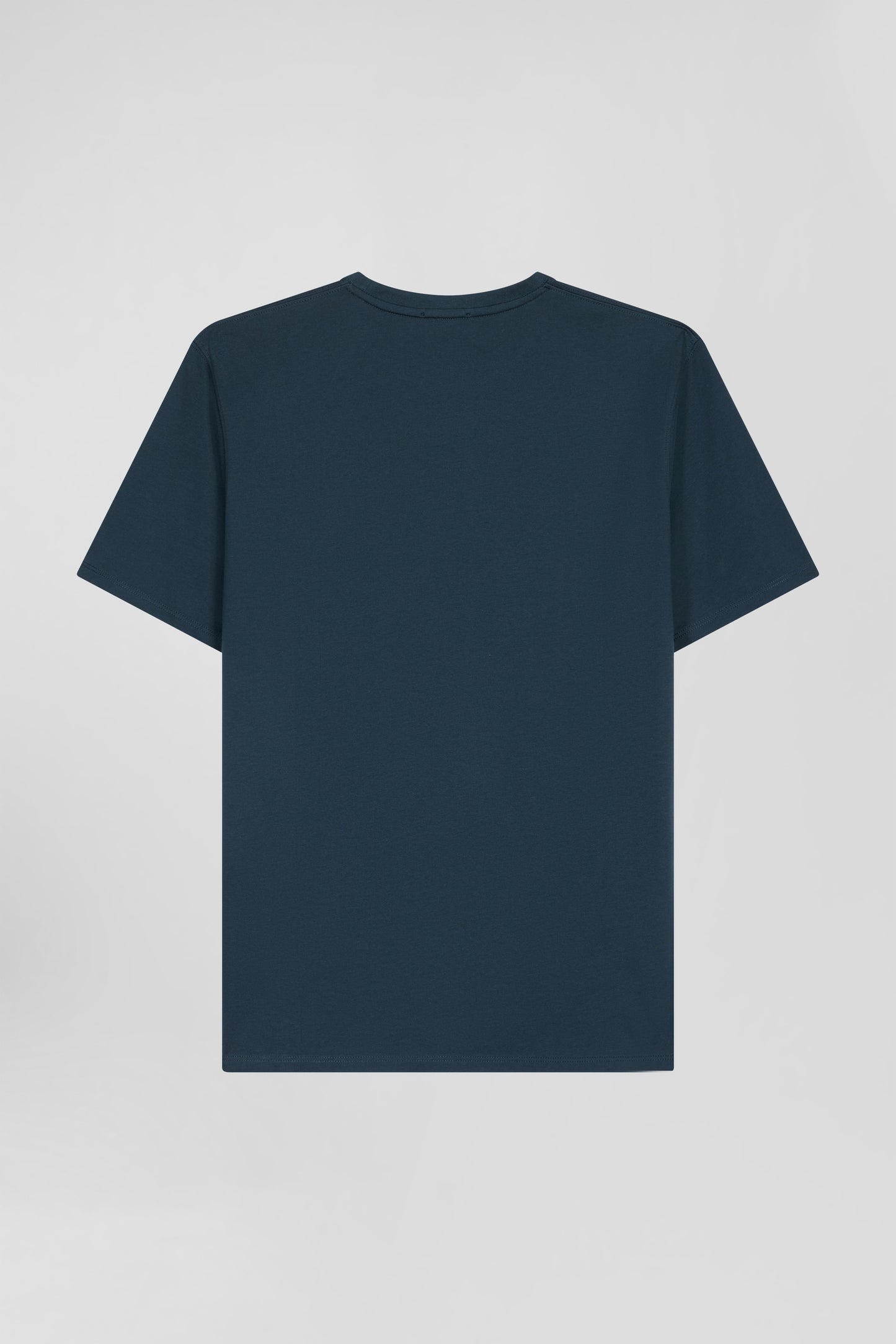 Regular green Pima cotton short-sleeved T-shirt