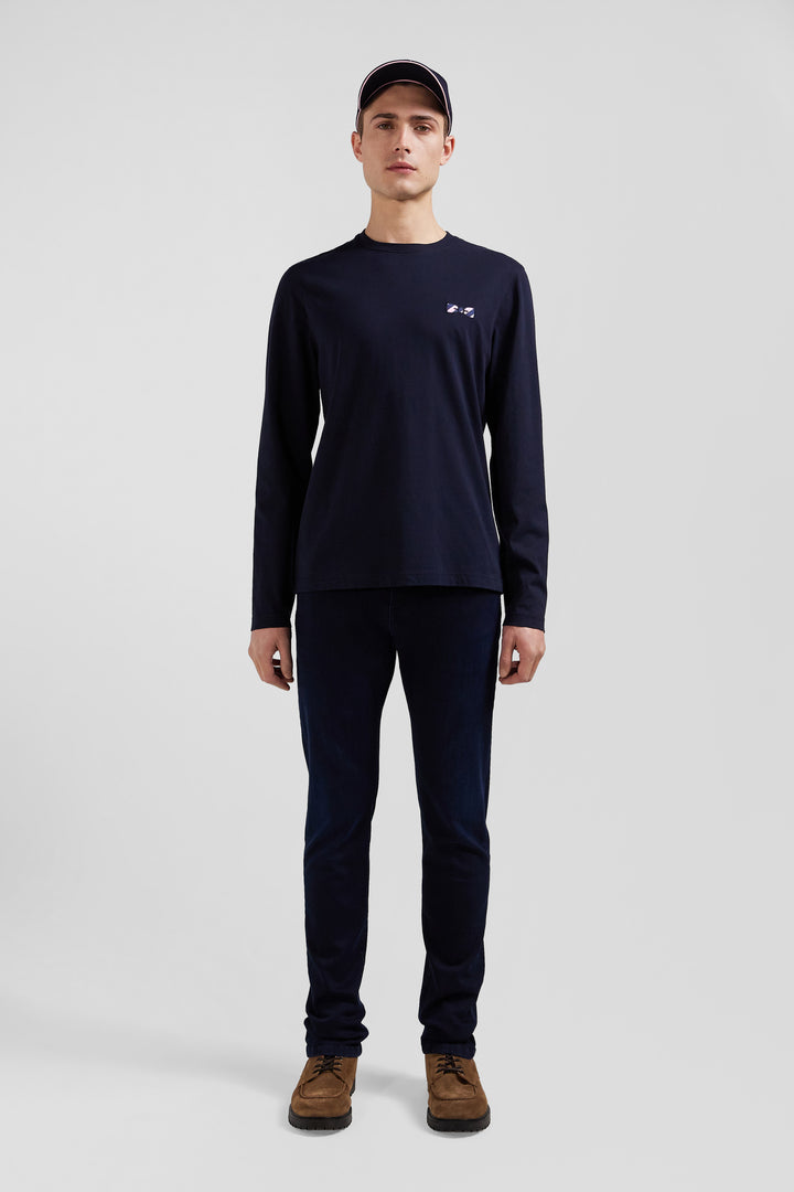 Regular camel long-sleeved cotton T-shirt – Eden Park Regular camel long-sleeved cotton T-shirt – Eden Park