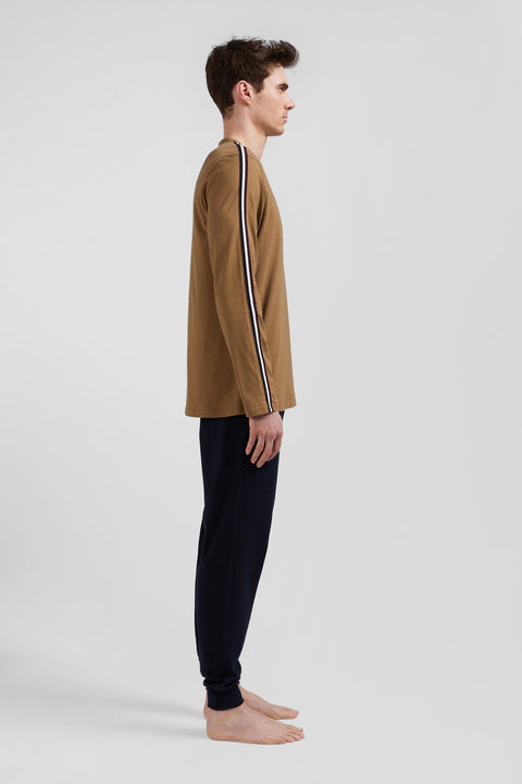 Pyjama long en coton noisette - Image 3