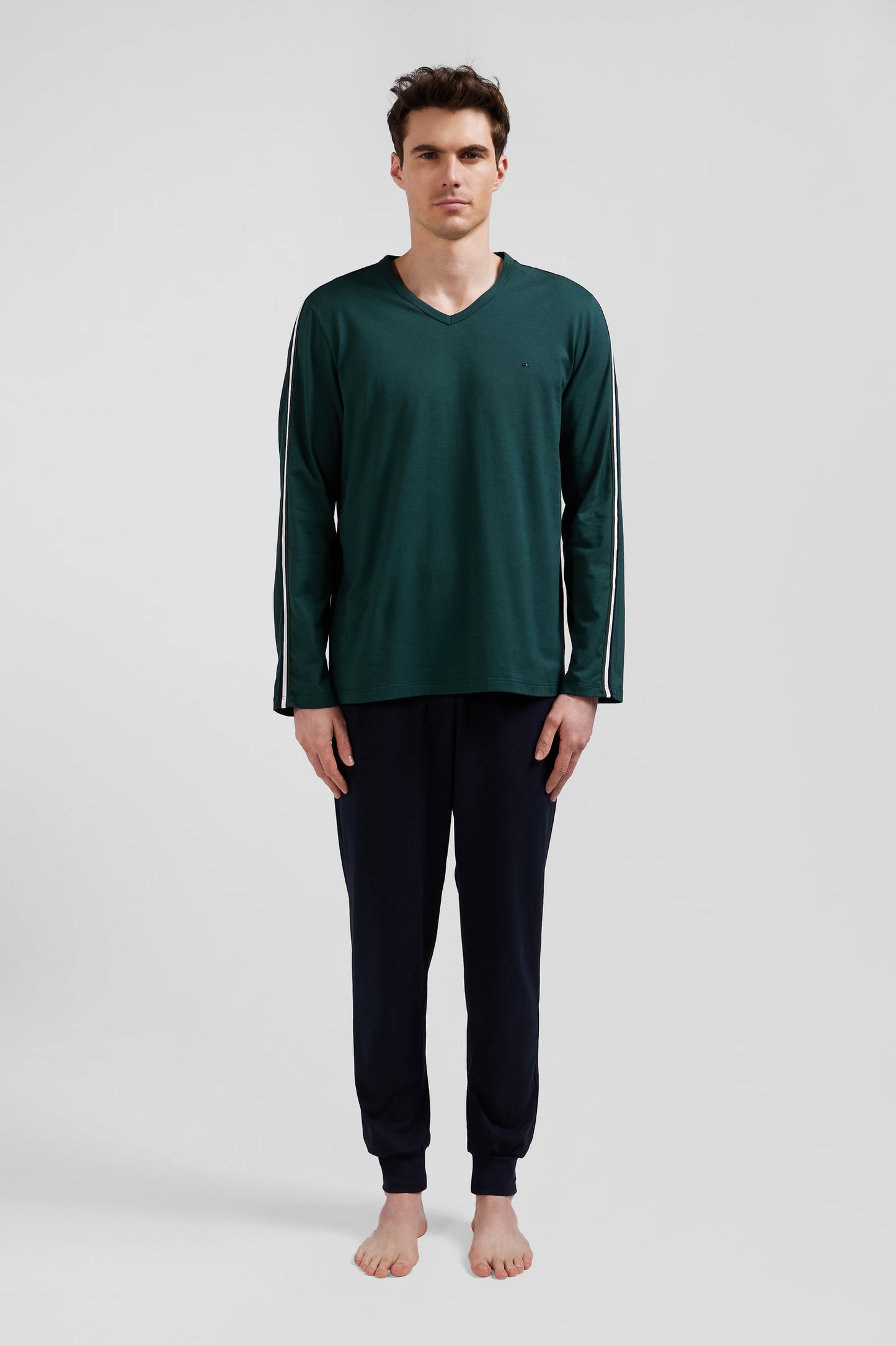 Pyjama long en coton vert Eden Park