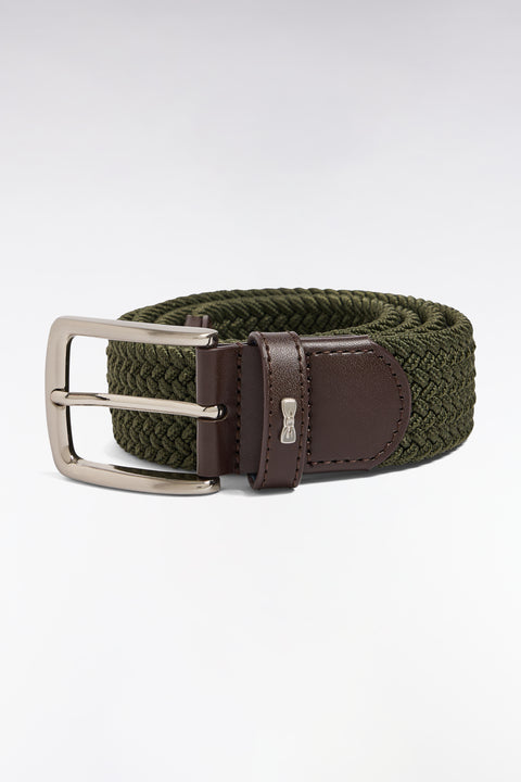 Ceinture textile élastiquée kaki - Image 1