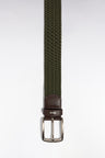 Ceinture textile élastiquée kaki
