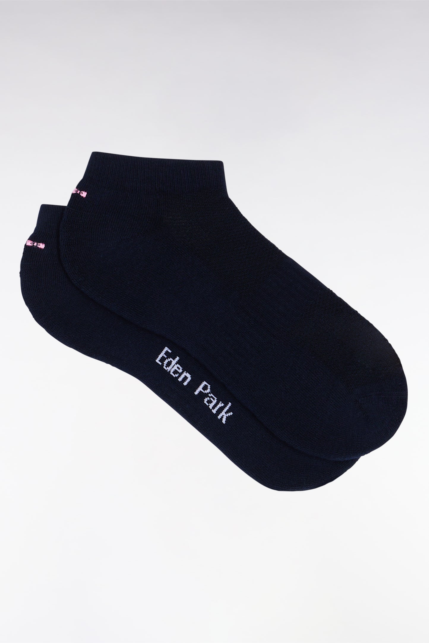 Chaussettes basses en coton stretch mélangé marine