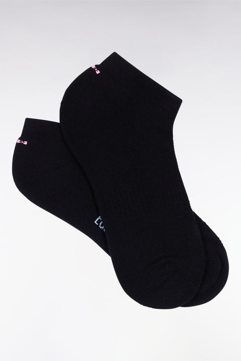 Chaussettes basses en coton stretch mélangé noires - Image 2