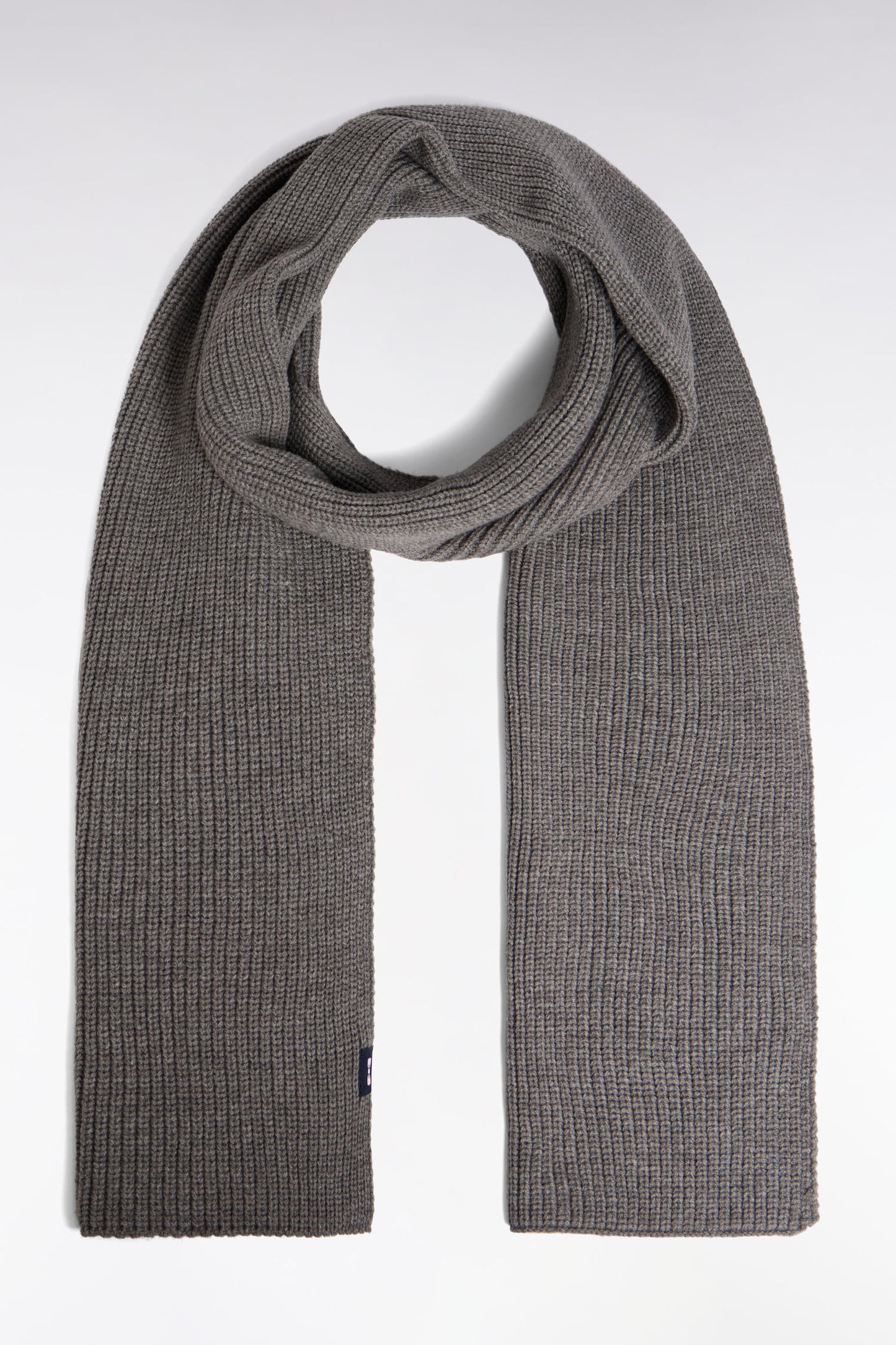 Écharpe en coton mélangé gris foncé
