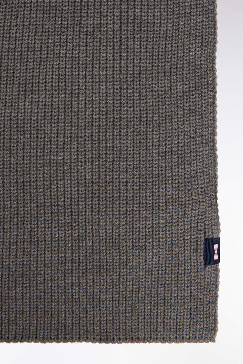 Écharpe en coton mélangé gris foncé - Image 2