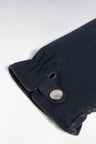 Gants cuir et chevrons marine