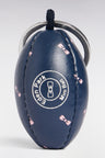 Porte-clés ballon de rugby marine