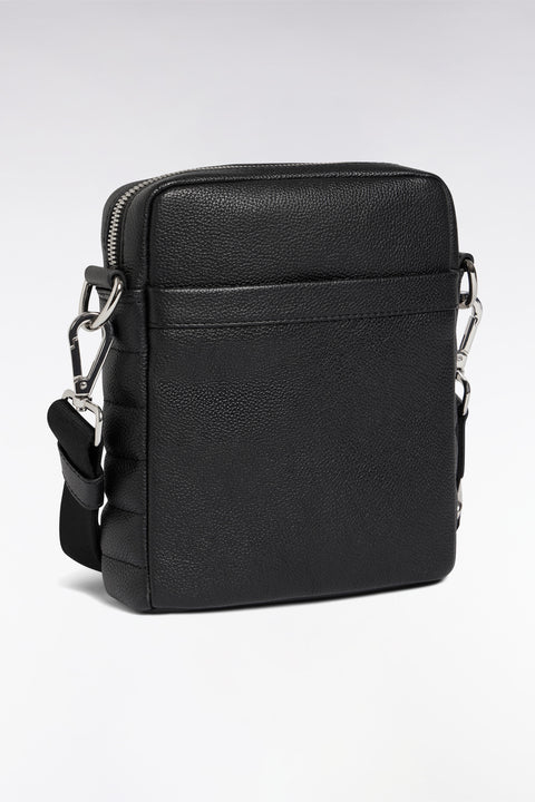 Sacoche en cuir grainé noir - Image 2