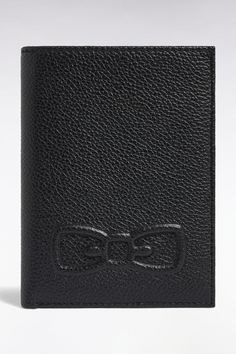 Portefeuille format français en cuir grainé noir - Image 3
