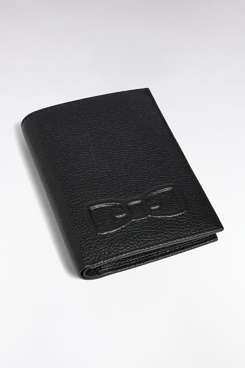 Portefeuille format français en cuir grainé noir - Image 2