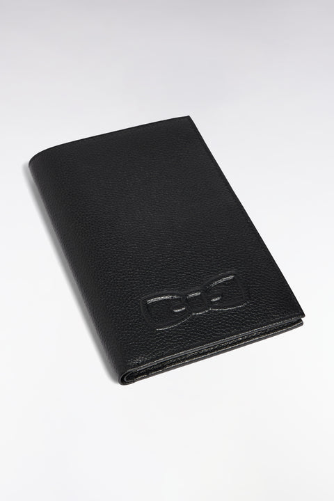 Portefeuille format français en cuir grainé noir - Image 3