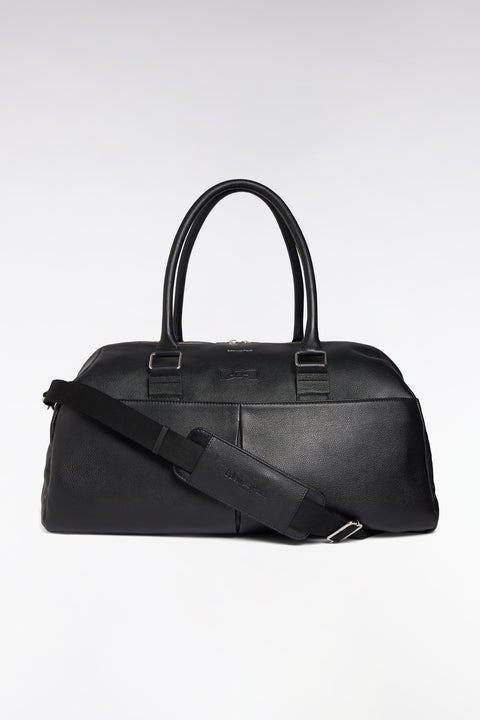 Sac de voyage en cuir grainé noir - Image 1