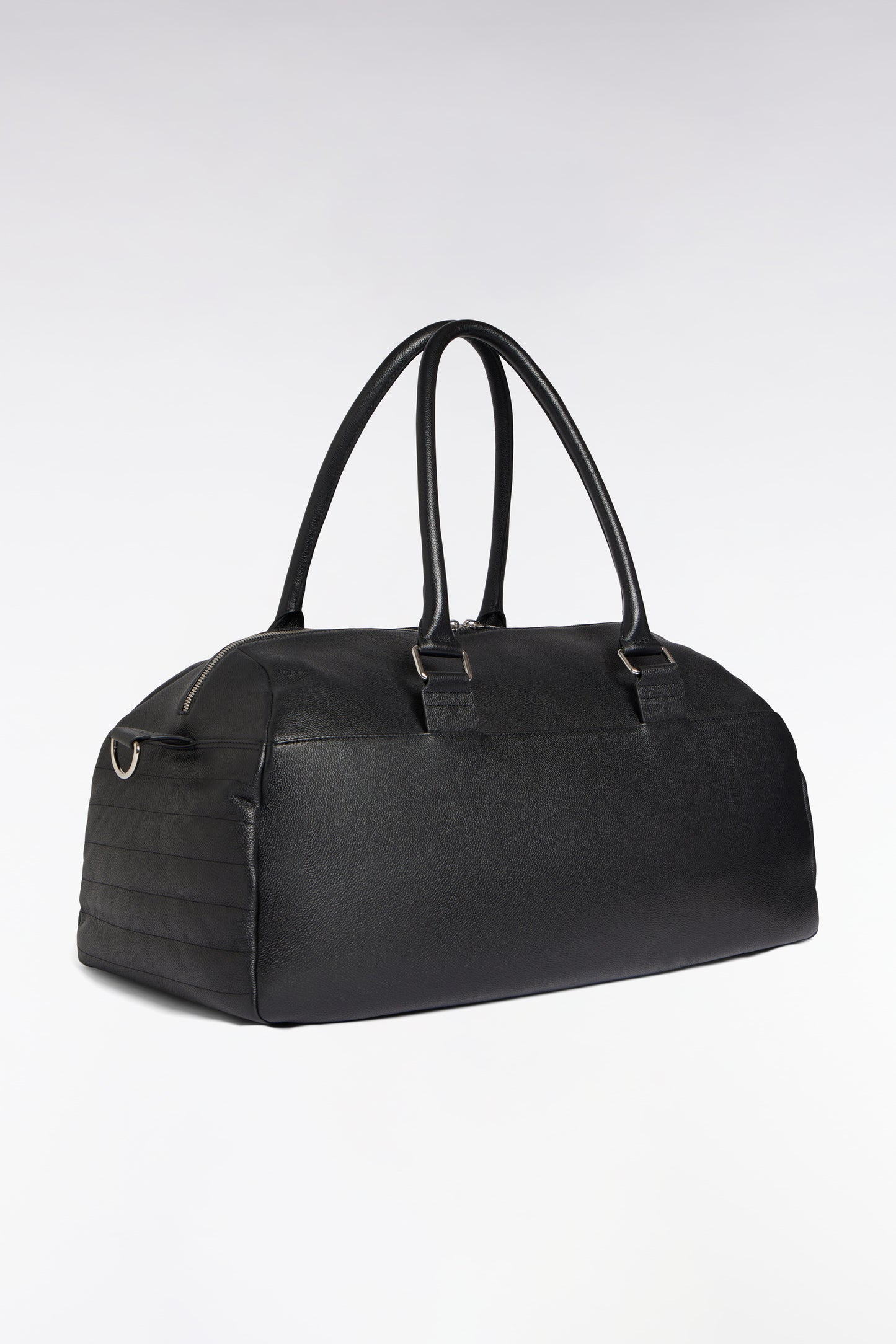 Sac de voyage en cuir grainé noir