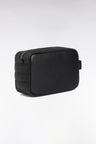 Trousse de toilette en cuir grainé noir