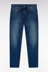 Blue stretch denim 5-pocket regular fit jeans