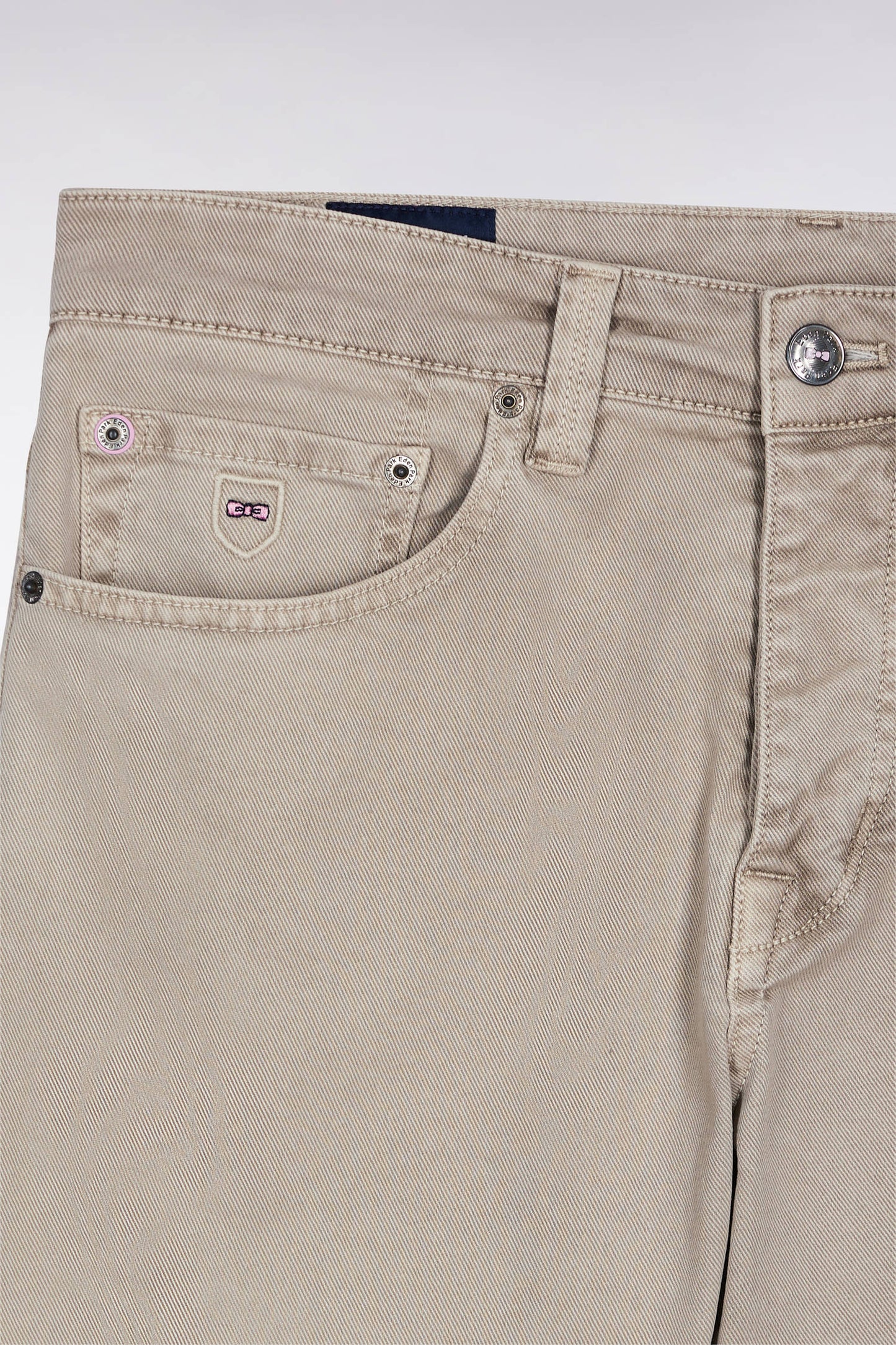Jean 5 poches en coton stretch beige