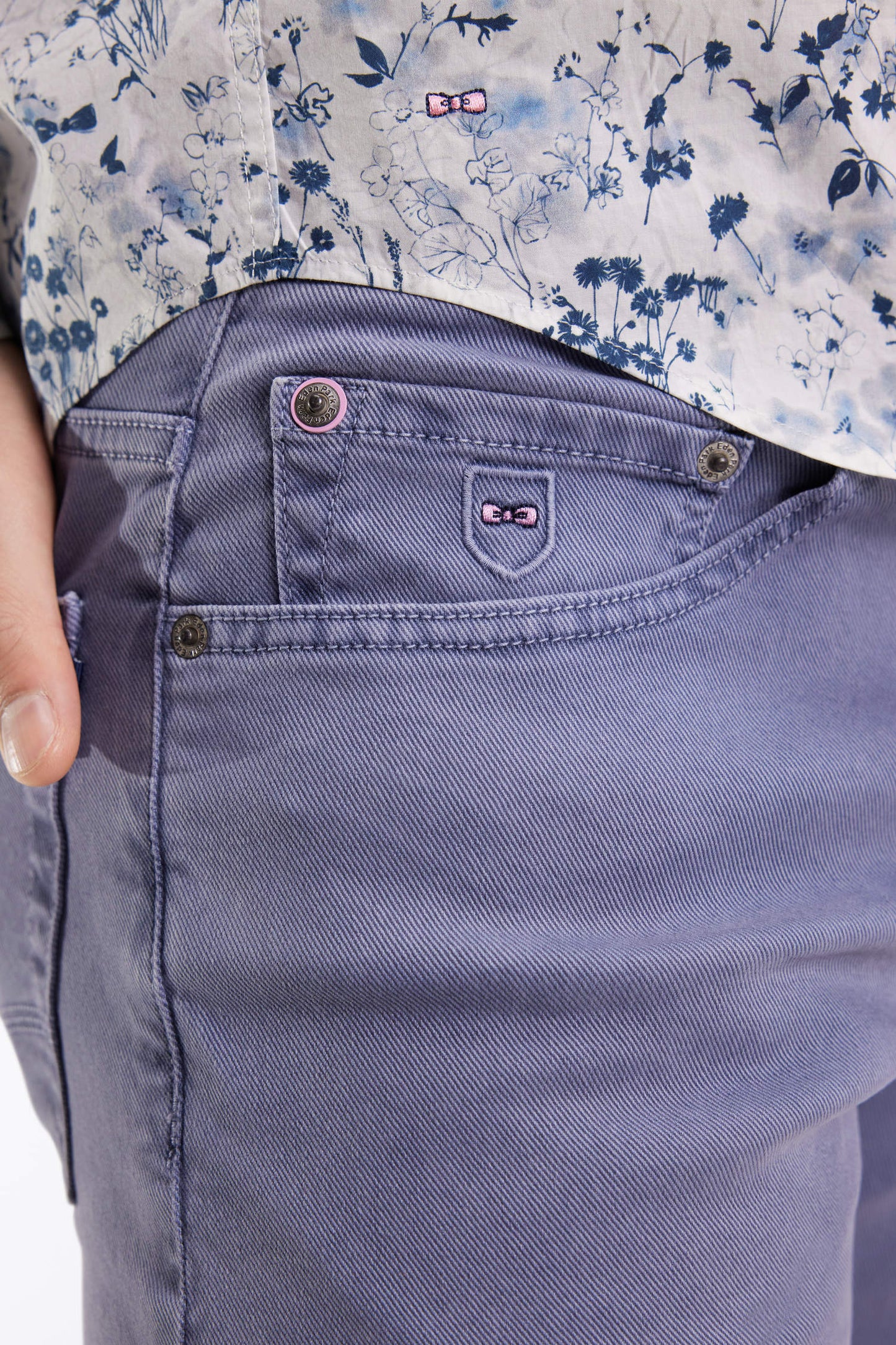 Jean 5 poches en coton stretch beige
